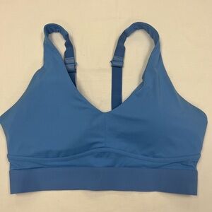 Fabletics Vibrant Blue Sports Bra wide band adjustable straps padded XL
